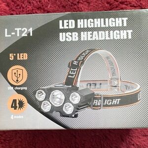 LED Highlight USB Headlight with 5 LEDs